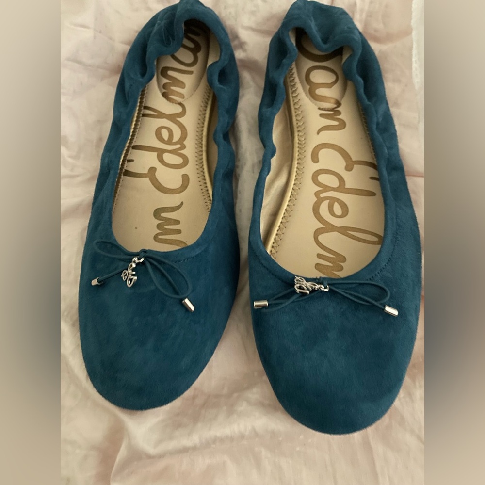 Sam Edelman Suede Blue Felicia Ballet Flats SOLD OUT EVERYWHERE SZ 12 NWB
